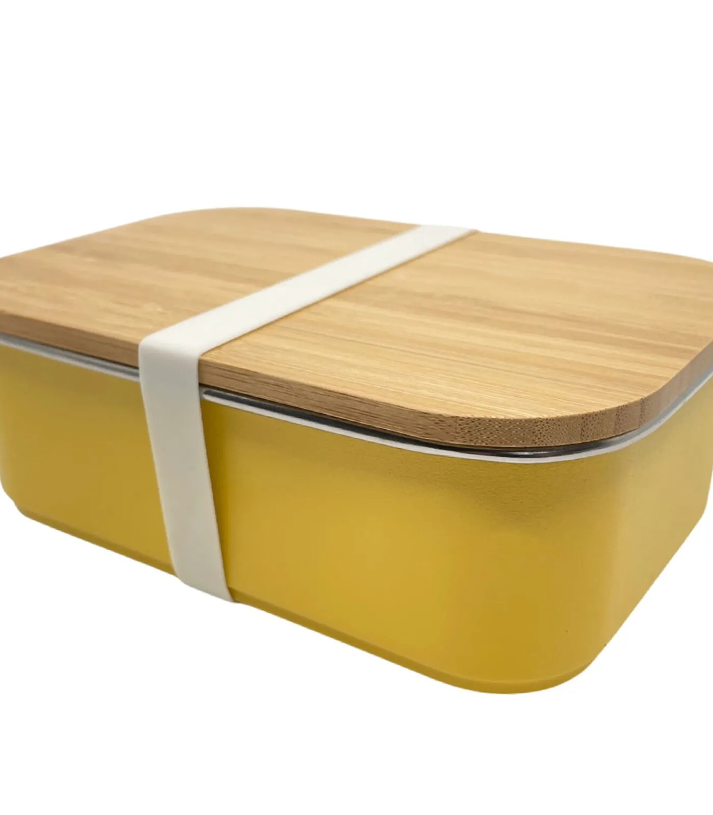 Smikkels - RVS Lunchbox - Geel