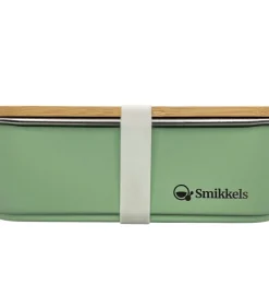 Best lunchbox RVS met bamboe deksel groen 900ml - duurzame broodtrommel Reisaccessoires