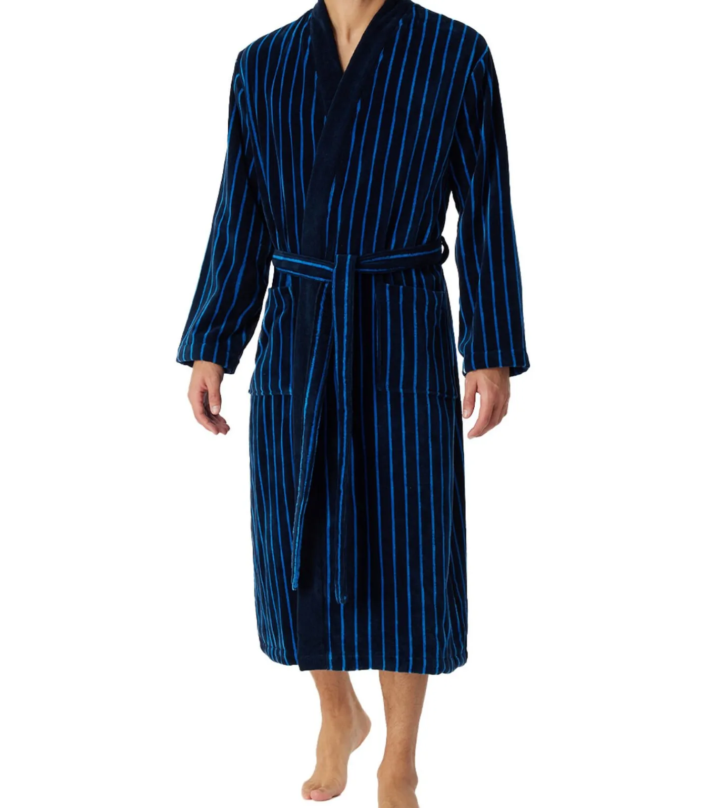 Heren SCHIESSER Soft Velour - Organic Cotton - badjas