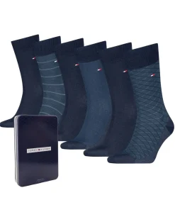 Discount sokken 6 paar tin giftbox birdey sock navy Heren Sokken