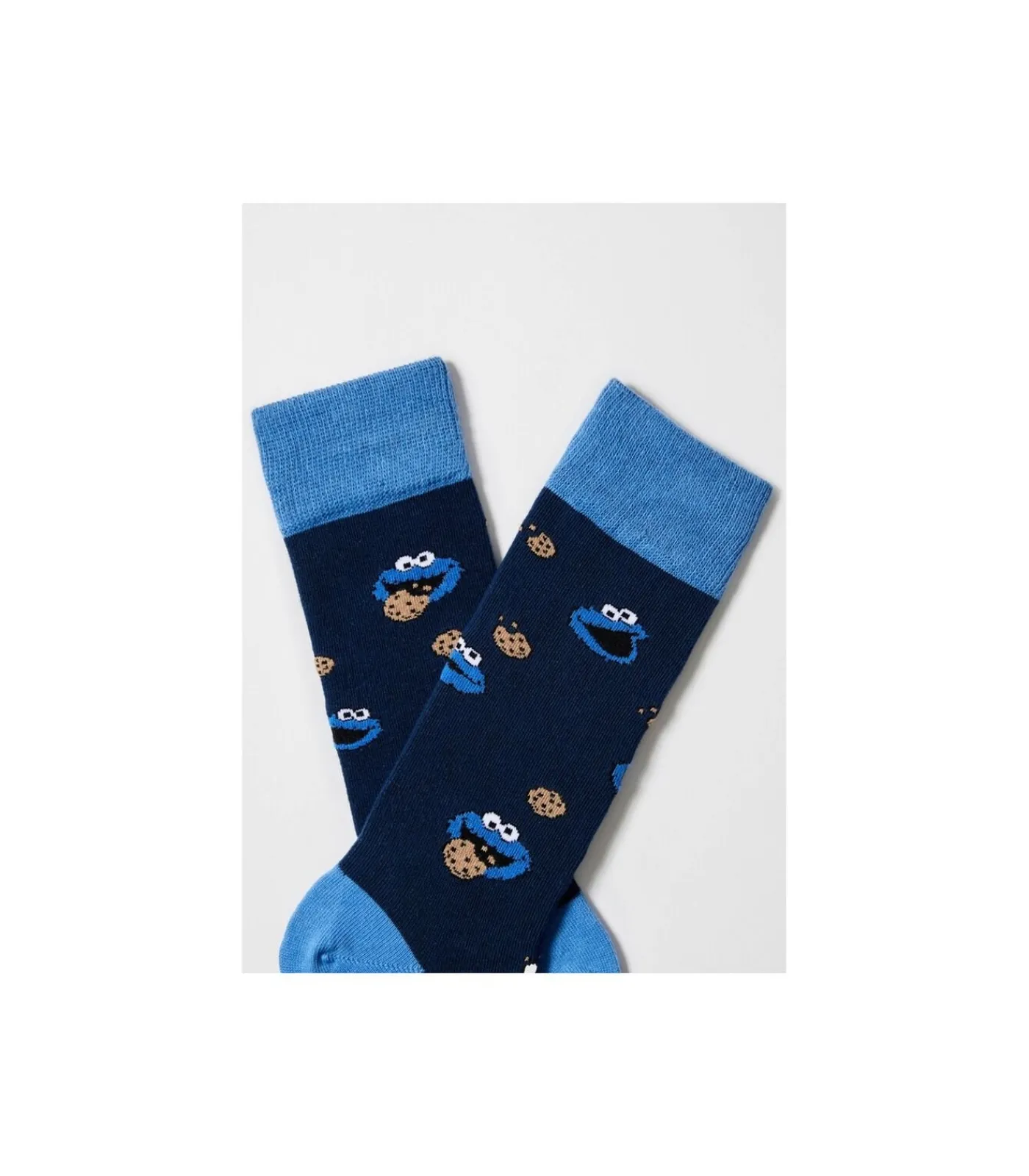 Heren Shirts & co sokken Sesamstraat Cookie Monster blauw