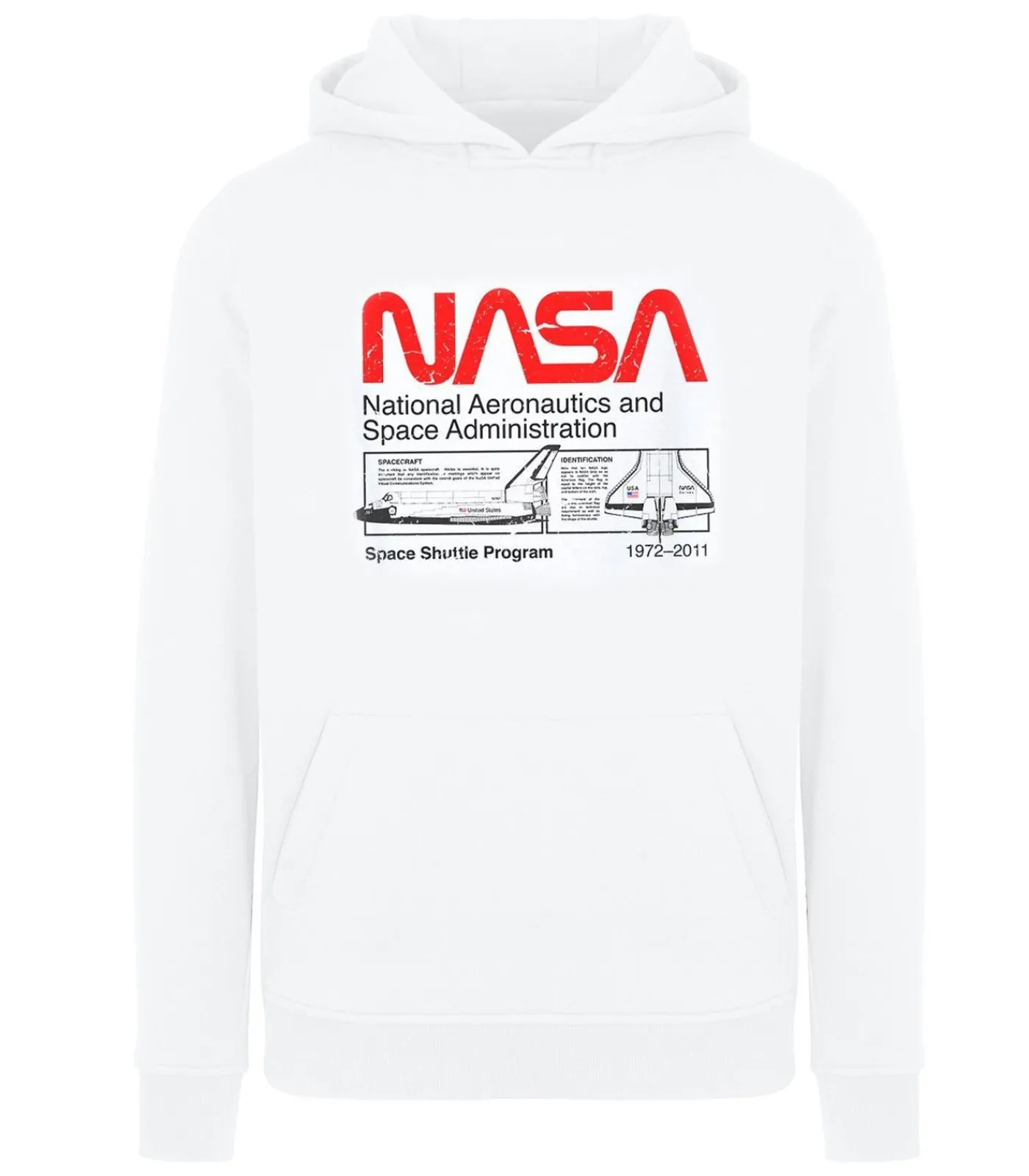 Best SPACE SHUTTLE - Trui met kap - Wit Kinderen Truien & Vesten