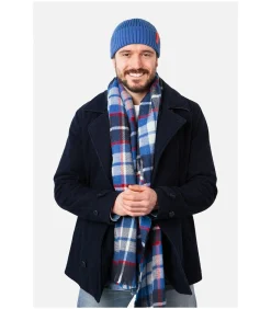 Heren Barts Spenter Sjaal Blauw