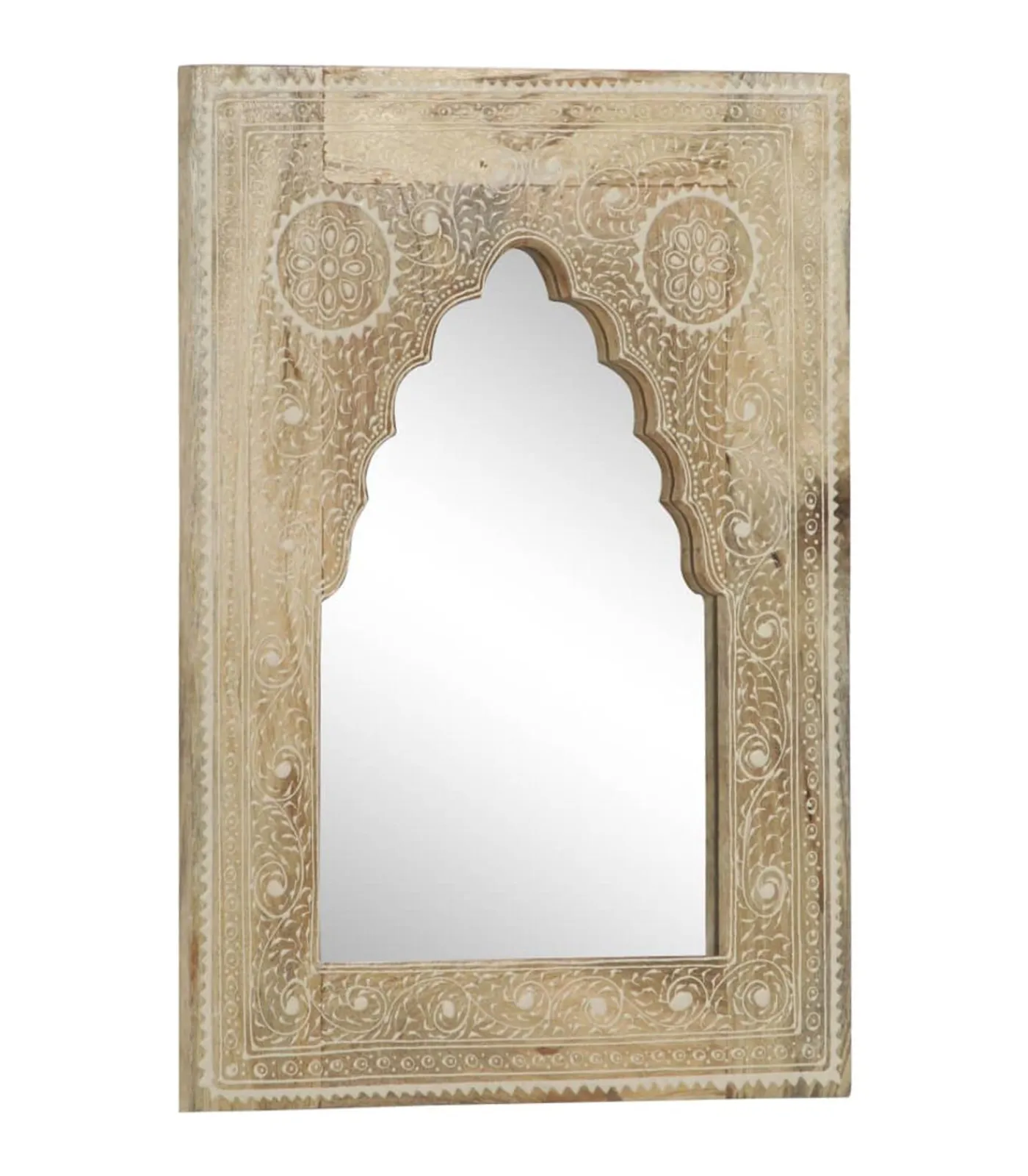 vidaXL Spiegel handgeschilderd 40x55 cm massief mangohout