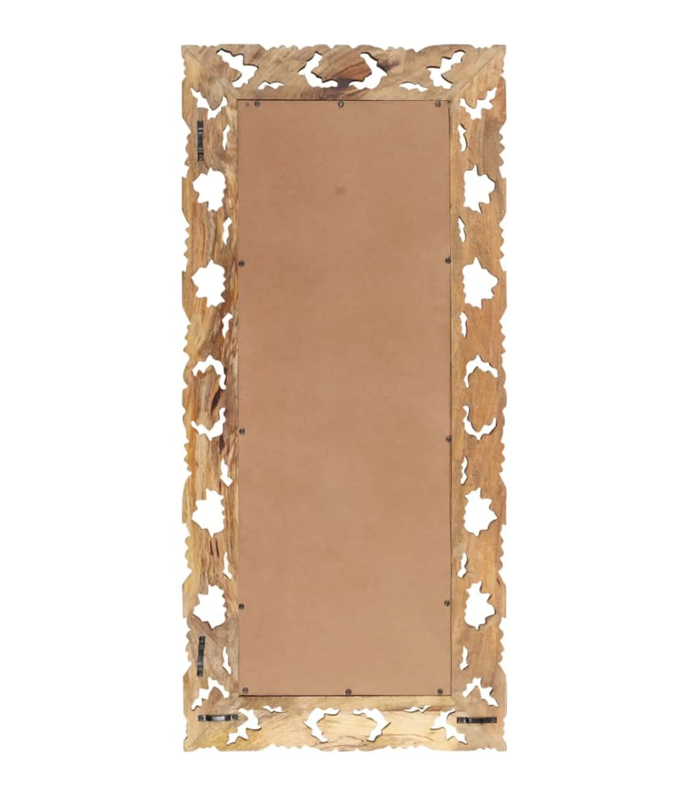 vidaXL Spiegel handgesneden 110x50 cm massief mangohout bruin