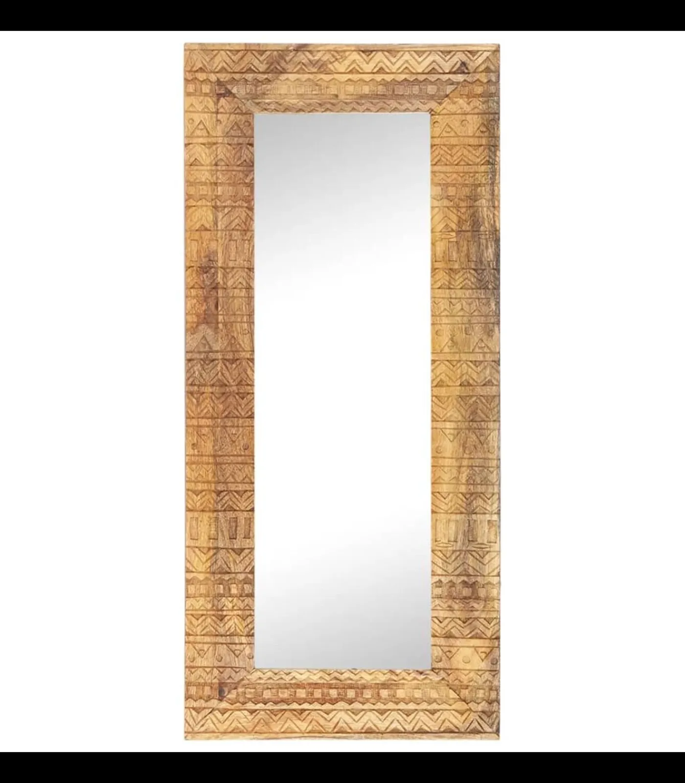 vidaXL Spiegel handgesneden 110x50x2,5 cm massief mangohout