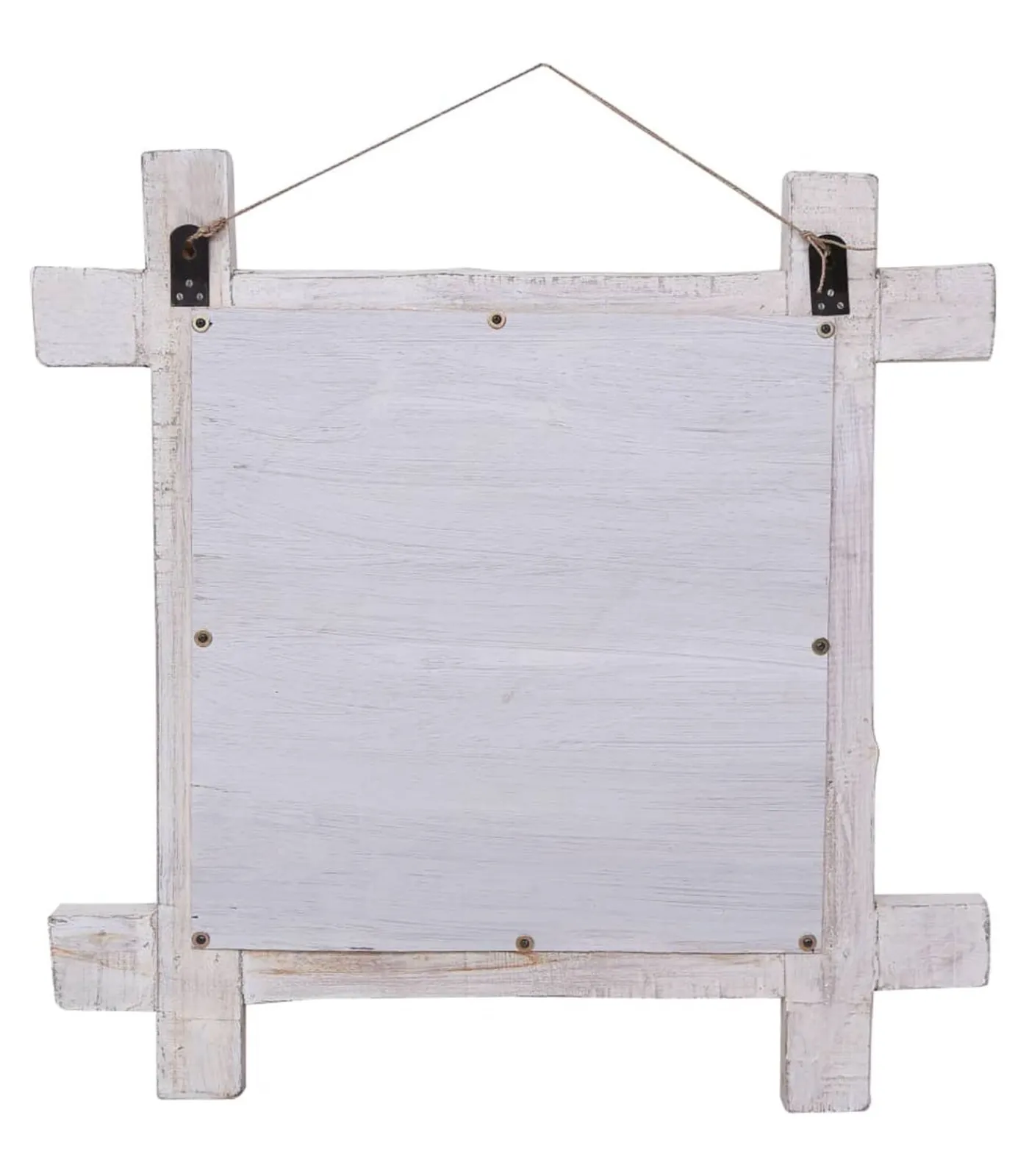 vidaXL Spiegel houtblokken 70x70 cm massief gerecycled hout