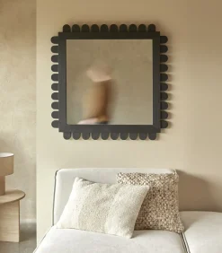 Online Spiegel in mindihout 92x92 cm Luca Spiegels