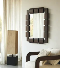 Tikamoon Spiegel in mindihout 100x80 cm Isaac