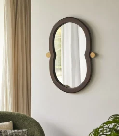 Tikamoon Spiegel in mindihout 80x50 cm Agate