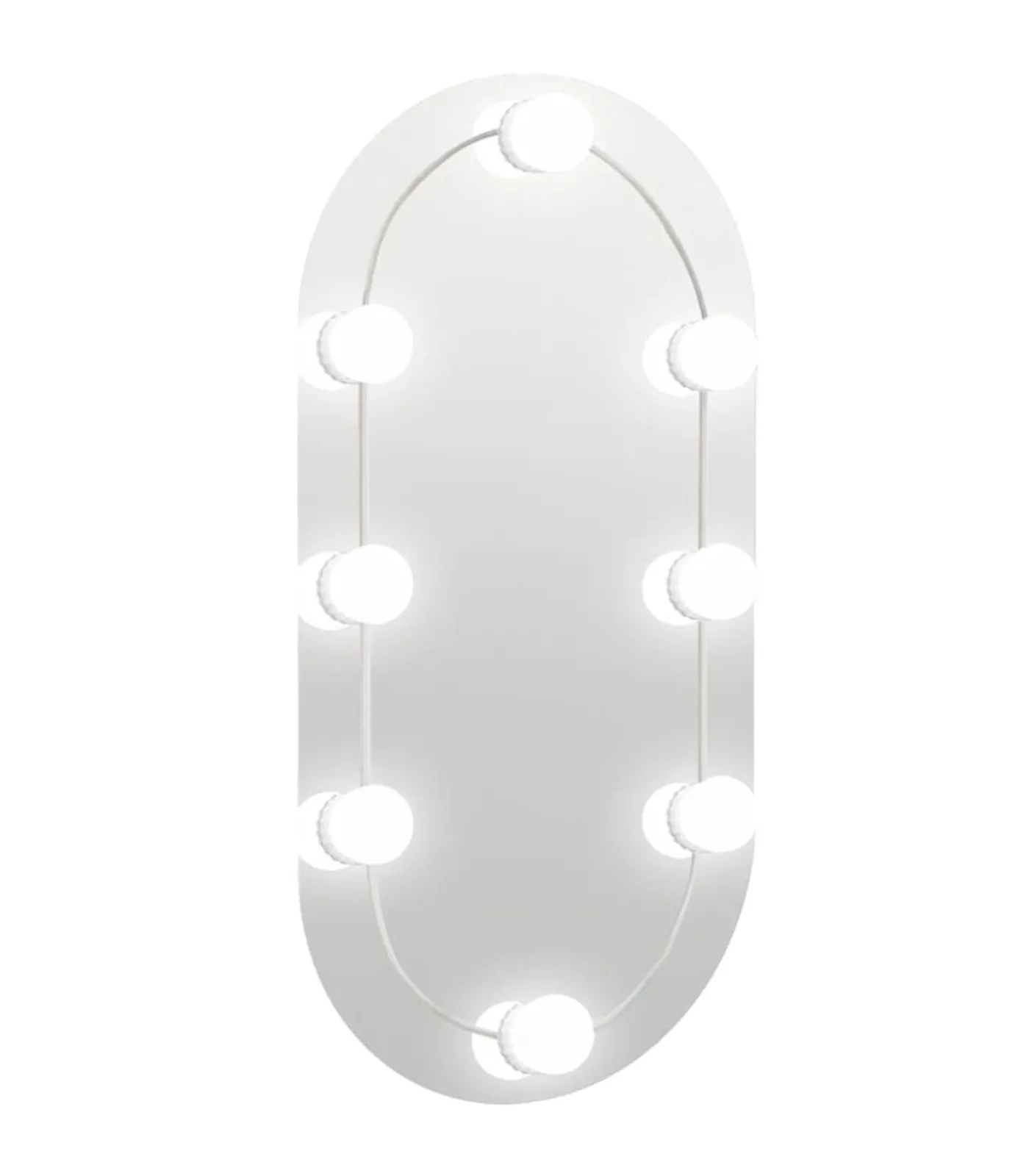 Outlet Spiegel met LED-verlichting ovaal 60x30 cm glas Spiegels