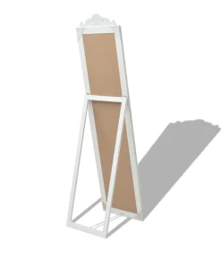 vidaXL Spiegel vrijstaand barok stijl 160x40 cm wit