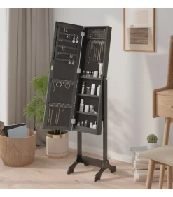 Best Spiegel vrijstaand 34x37x146 cm zwart Spiegels