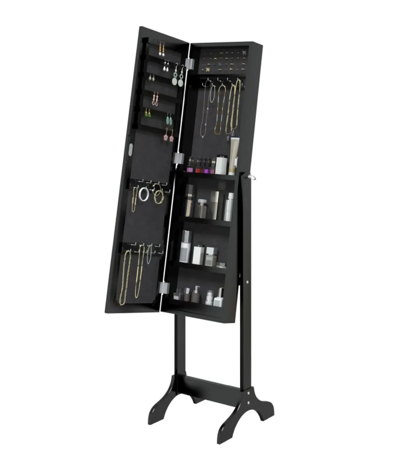 Best Spiegel vrijstaand 34x37x146 cm zwart Spiegels