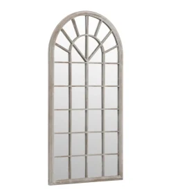 vidaXL Spiegel 90x45 cm ijzer zandkleurig