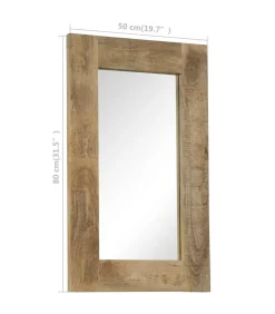 New Spiegel 50x80 cm massief mangohout Spiegels