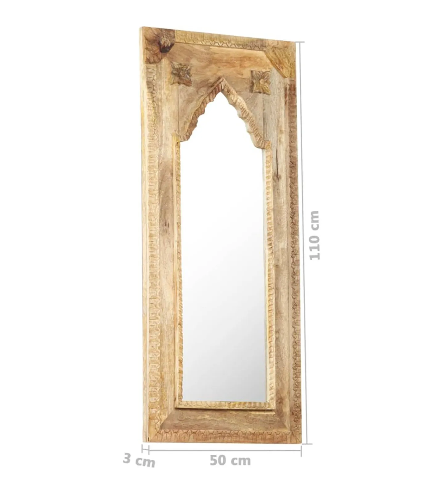 Hot Spiegel 50x3x110 cm massief mangohout Spiegels