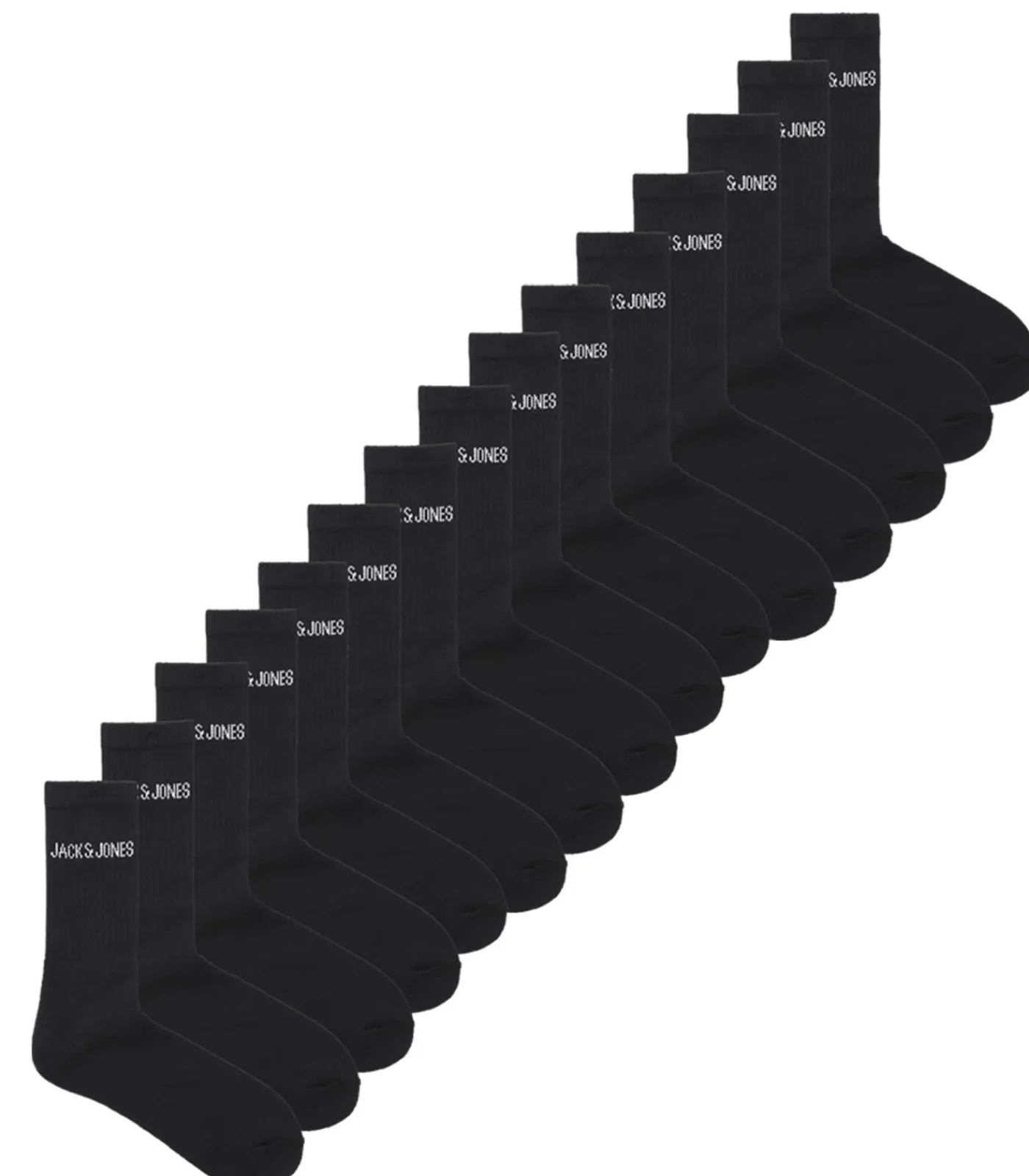 Heren JACK & JONES Sportsokken Heren JACREGEN - 15 paar - Zwart