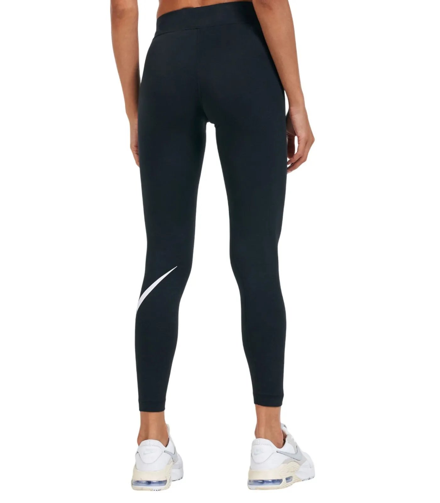 DAMES Nike SPORTSWEAR ESSENTIAL SWOOSH - Leggings - Zwart