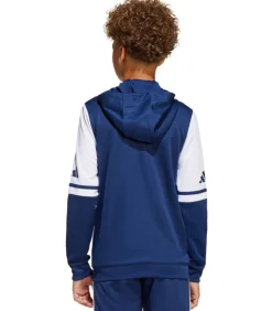 Kinderen Adidas SQUADRA 25 - Trui met kap Met Volledige Ritssluiting - Marineblauw