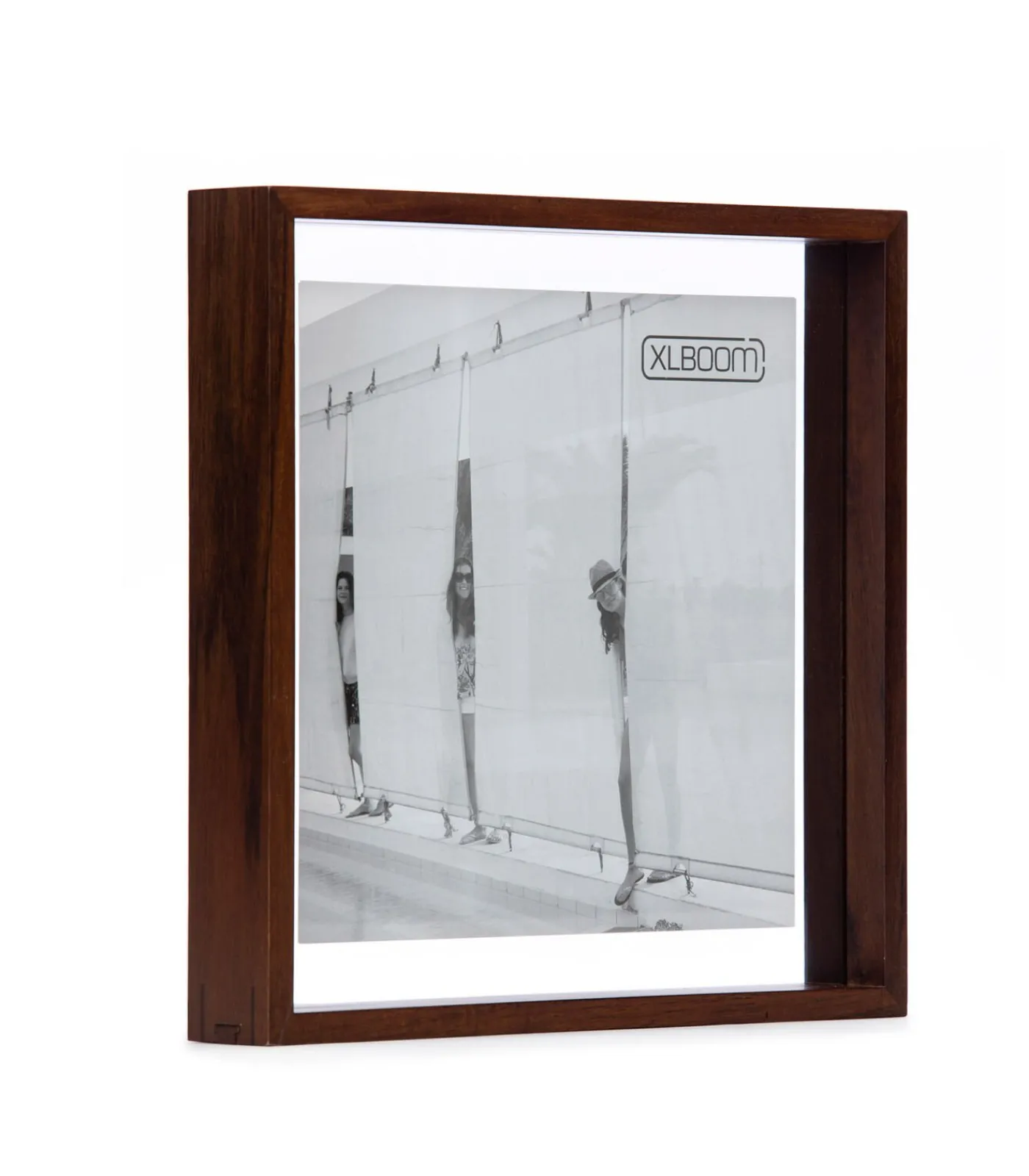 Clearance SQUARE FLOATING Box 32 x 32 donker hout Fotolijsten
