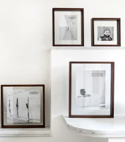 Clearance SQUARE FLOATING Box 32 x 32 donker hout Fotolijsten