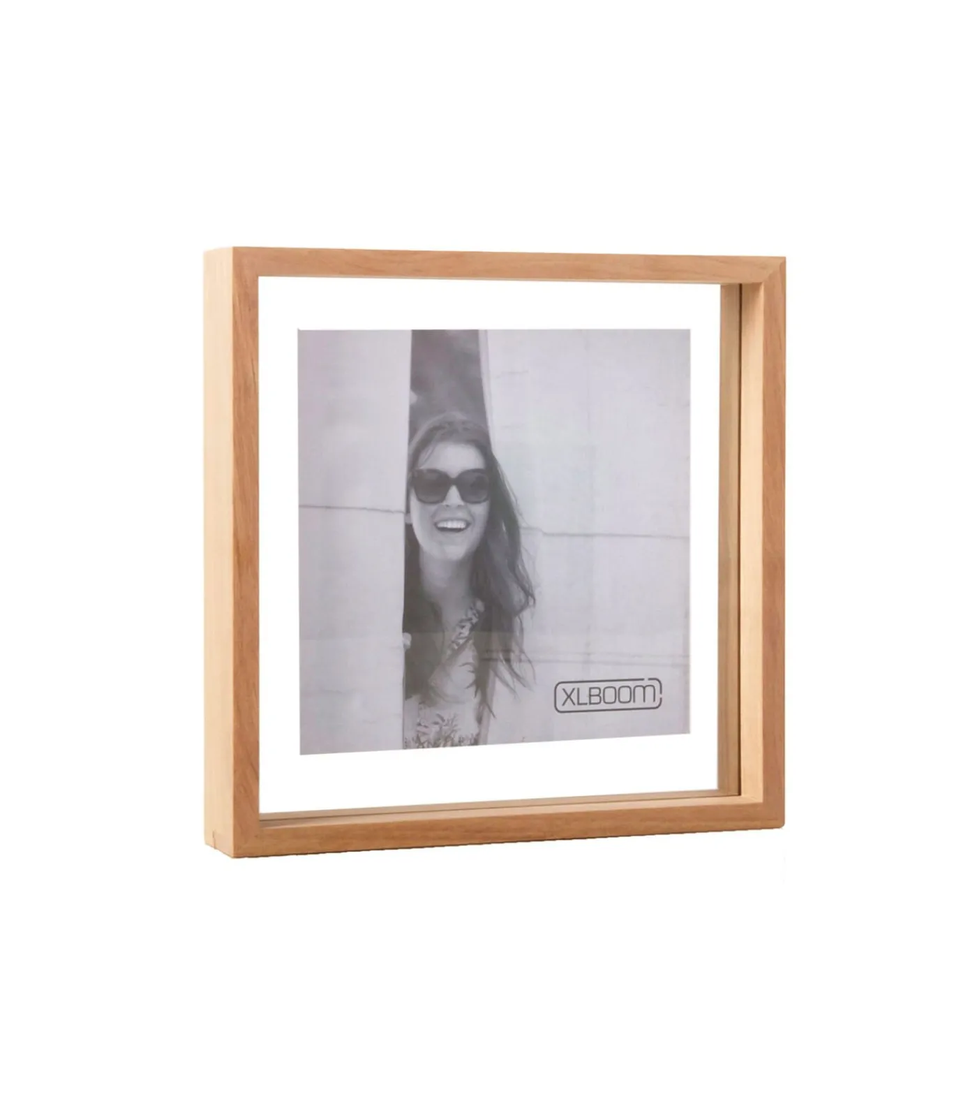 Hot SQUARE FLOATING Box 25 x 25 licht hout Fotolijsten