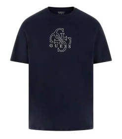 Heren GUESS Ss Bsc Basic Quattro G Tee