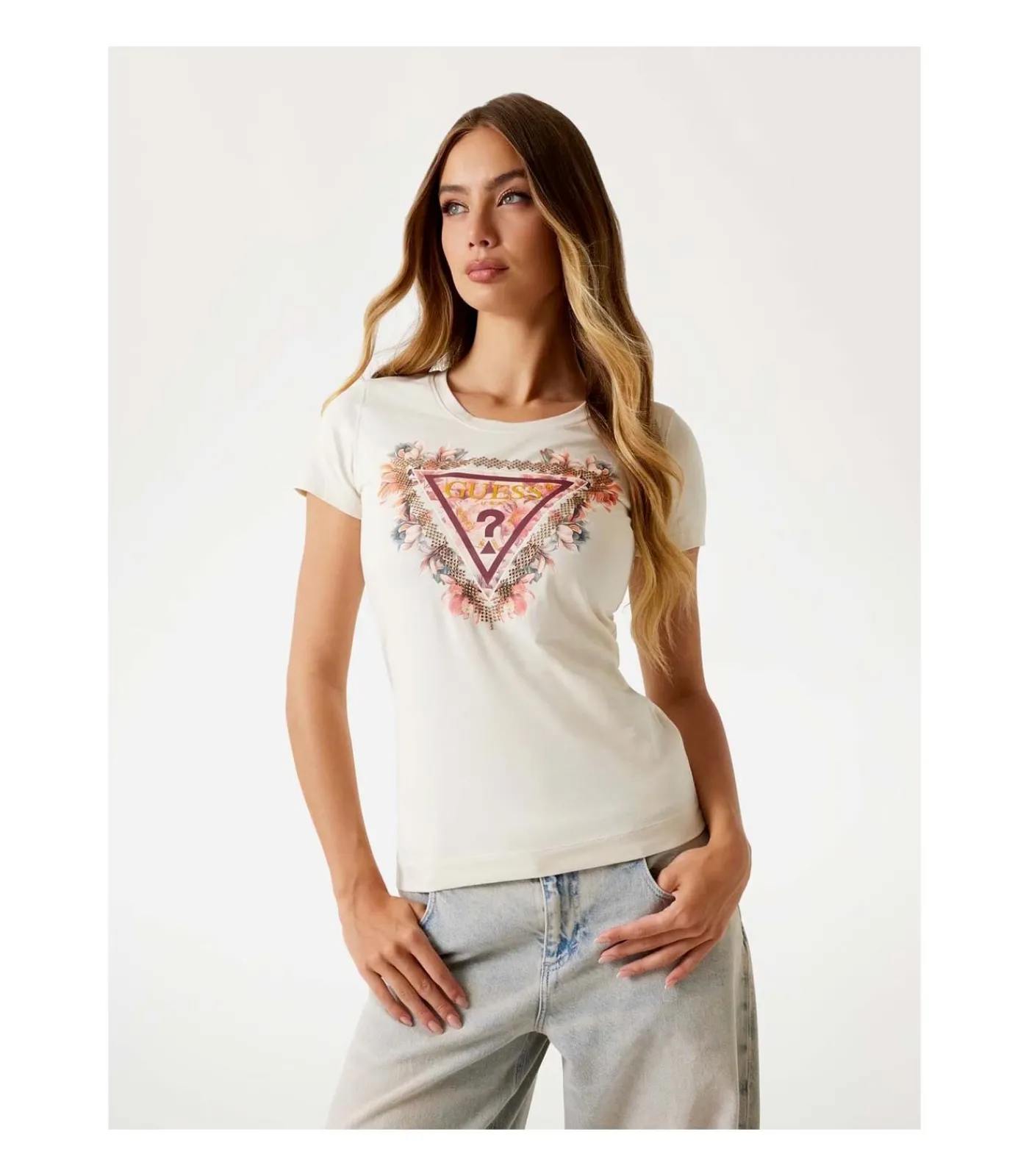 Sale Ss Triangle Flowers Tee DAMES T-Shirts & Tops