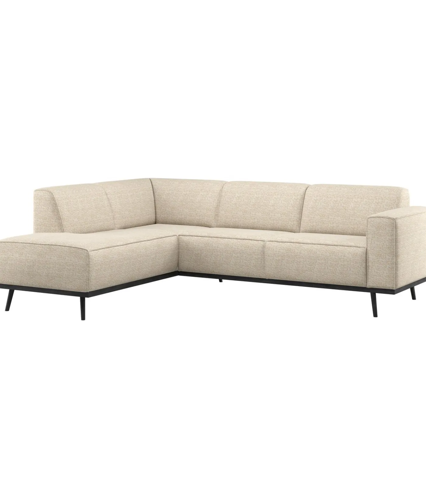 Best Statement Hoekbank Links - Polyester - Beige Melange Zetels