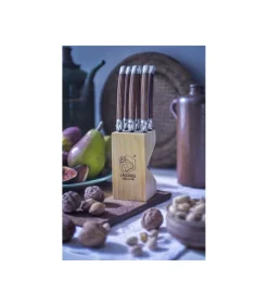 Hot Steakmessen Premium Line Dark Wood - 6 stuks Bestek