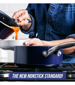 Blue Diamond Steelpannenset - ø 15 en ø 18 cm - Keramische anti-aanbaklaag