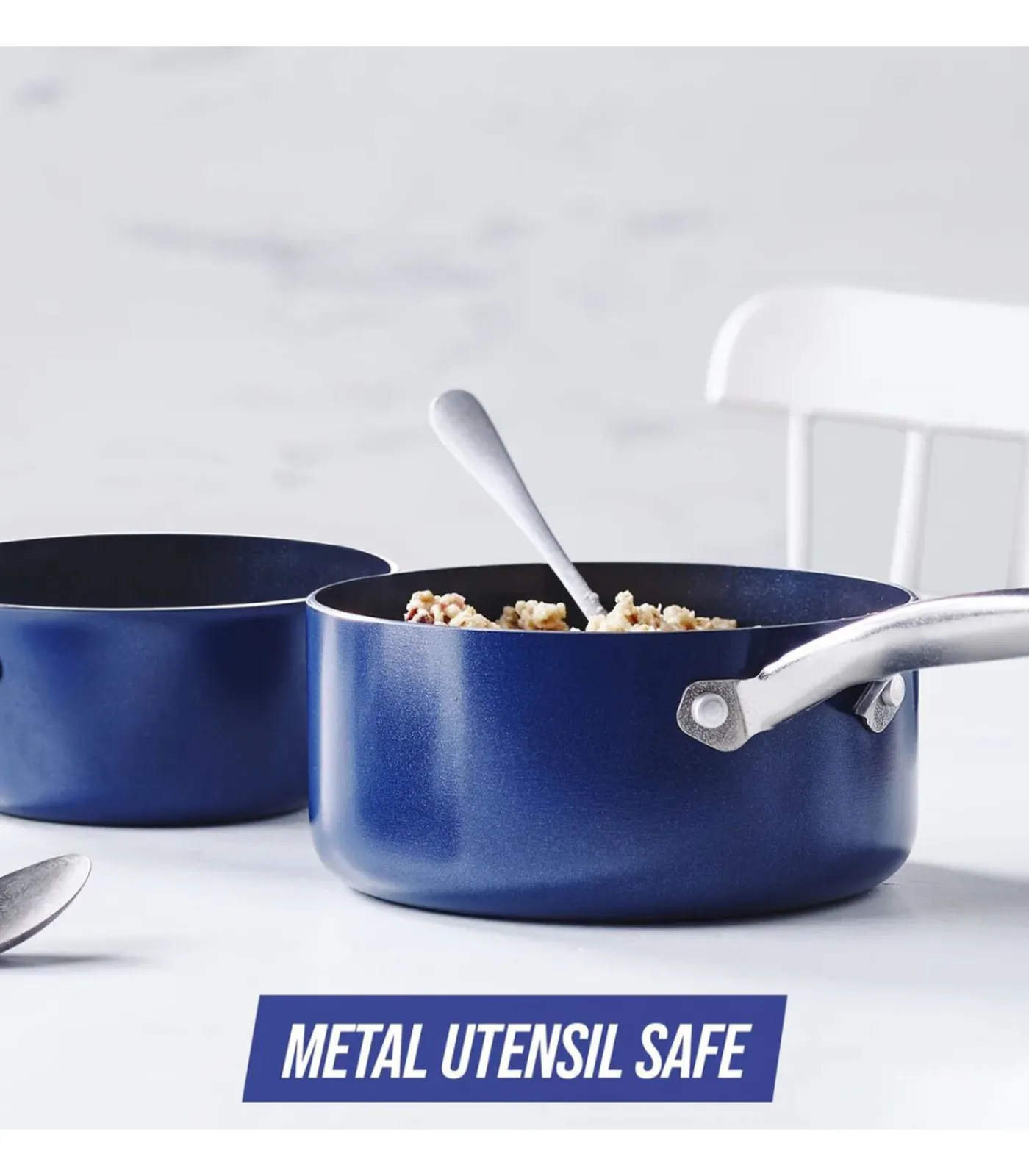 Blue Diamond Steelpannenset - ø 15 en ø 18 cm - Keramische anti-aanbaklaag