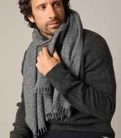 Hot STEW - Effen sjaal met franjes en een tijdloze stijl Heren Sjaals