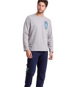 New Stitch Pyjama-outfit broek top lange mouwen 626 Disney Heren Pyjama's