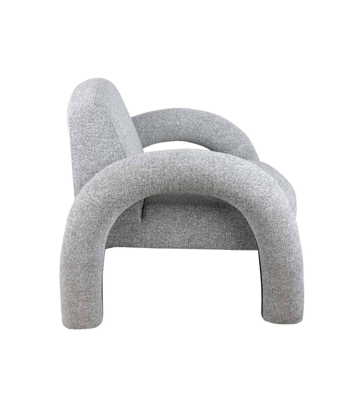 Leitmotiv Stoel Brazo Melange - Grijs - 88x74x74cm