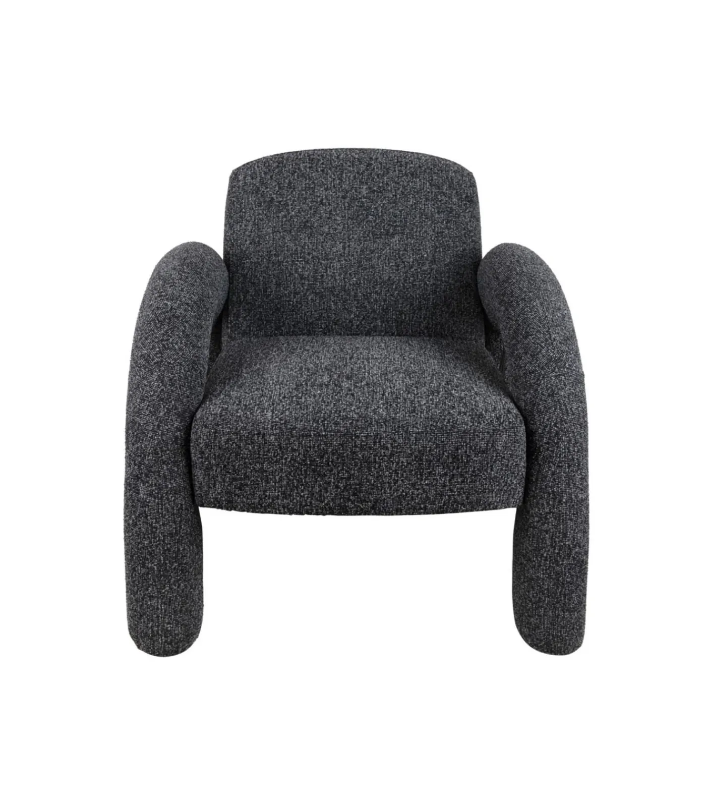 Leitmotiv Stoel Brazo Melange - Zwart - 88x74x74cm