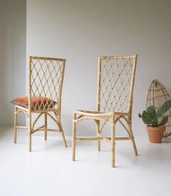 Tikamoon Stoel van rotanstengels Zélie