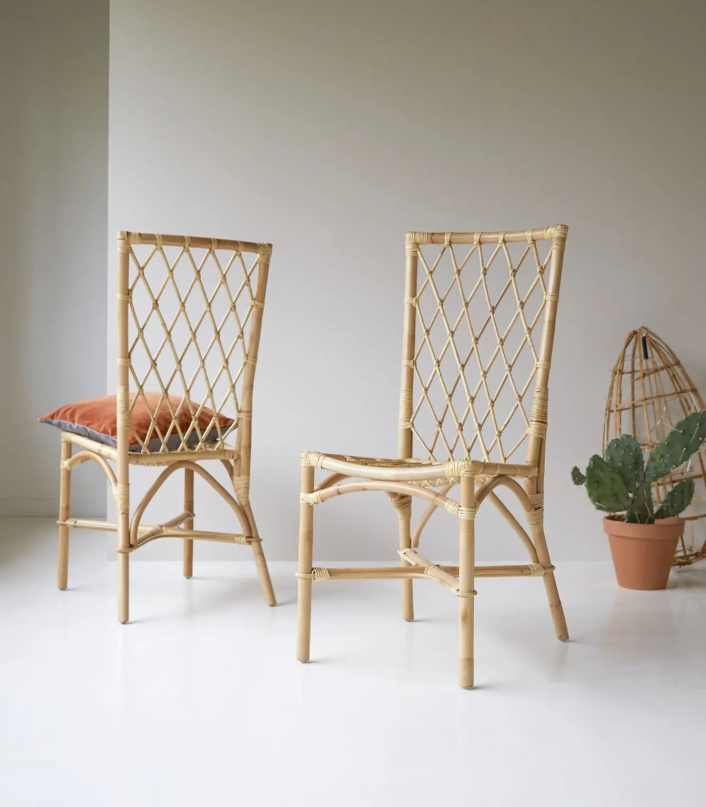 Tikamoon Stoel van rotanstengels Zélie