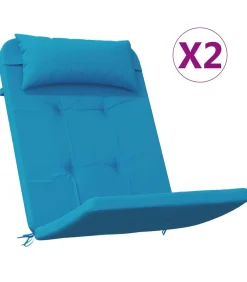Online Stoelkussens 2 st Adirondack oxford stof lichtblauw Zetels