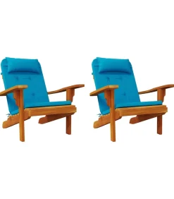 Online Stoelkussens 2 st Adirondack oxford stof lichtblauw Zetels