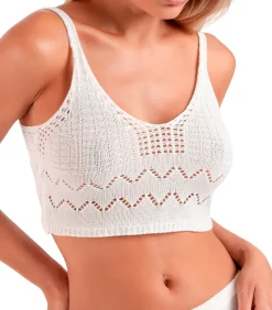 Strand gehaakte top en slip rokje Total Look DAMES Jumpsuits