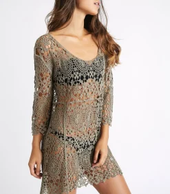 Online STRANDKLEDING JURK Kaki MOLLY DREAMLAND DAMES Badmode