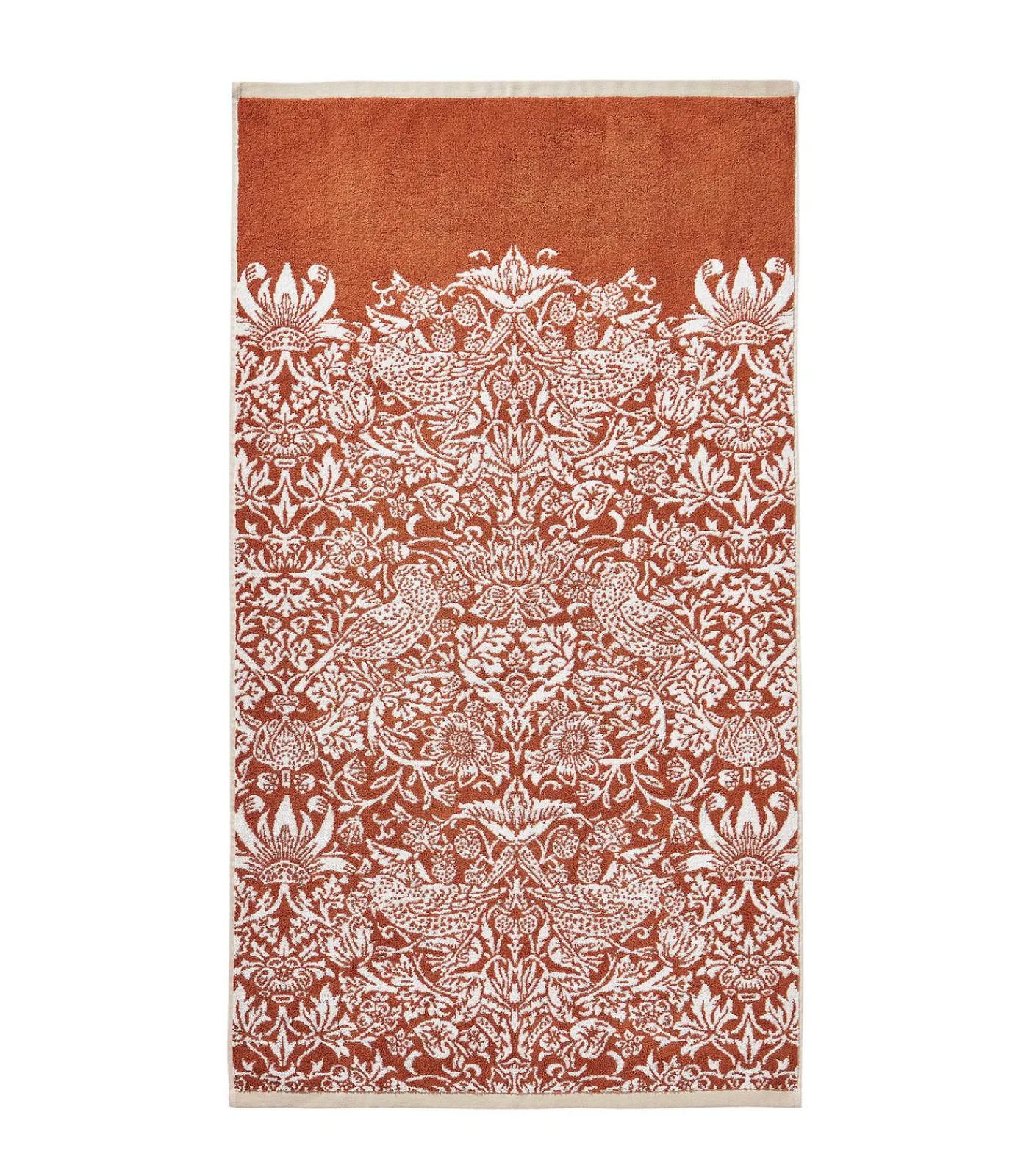 William Morris at Home Strawberry Thief Linen-rust Badhanddoek