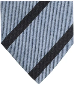 New Stropdas Wol Blend Strepen Lichtblauw Heren Kostuums & Blazers