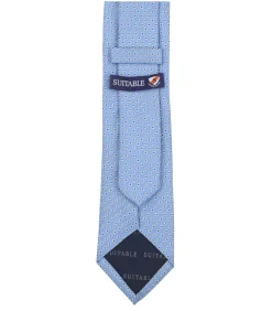 Heren Suitable Stropdas Zijde Bloem Blauw