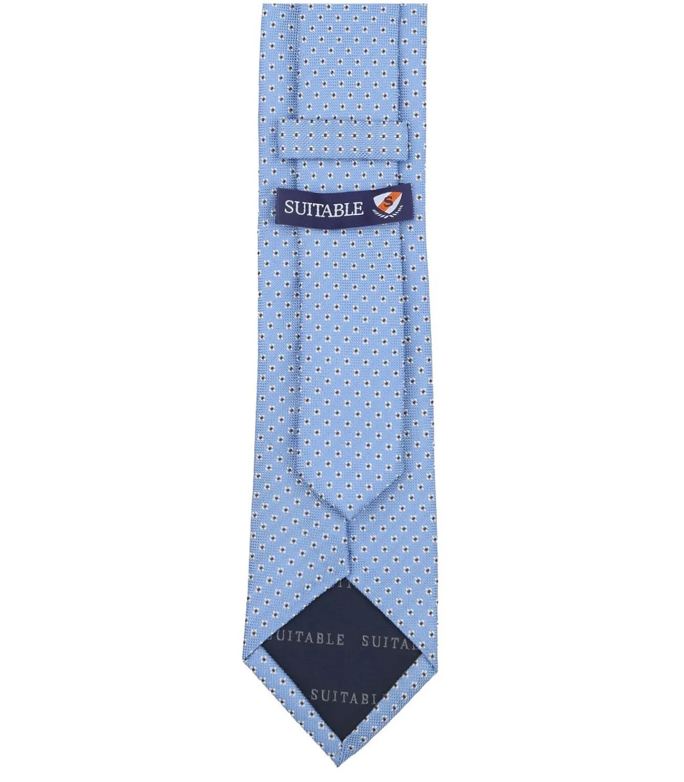 Heren Suitable Stropdas Zijde Bloem Blauw