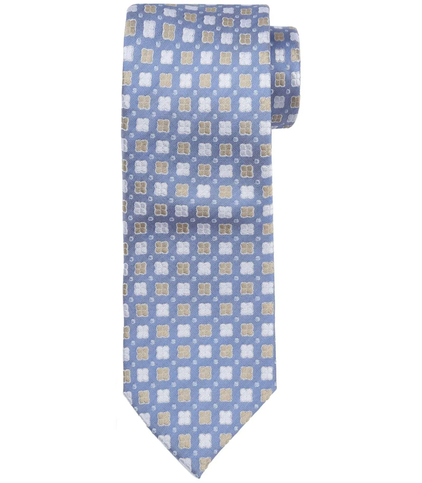 Stropdas Zijde Bloem Blauw Heren Kostuums & Blazers