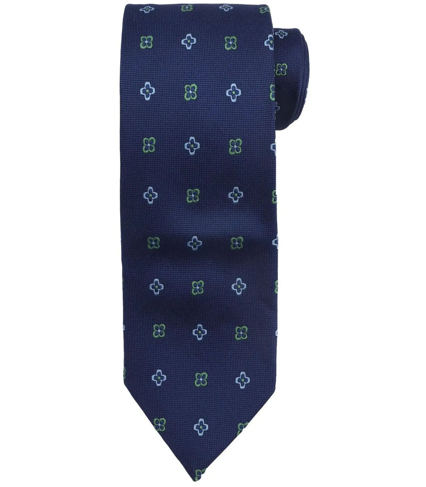 Heren Suitable Stropdas Zijde Bloem Navy