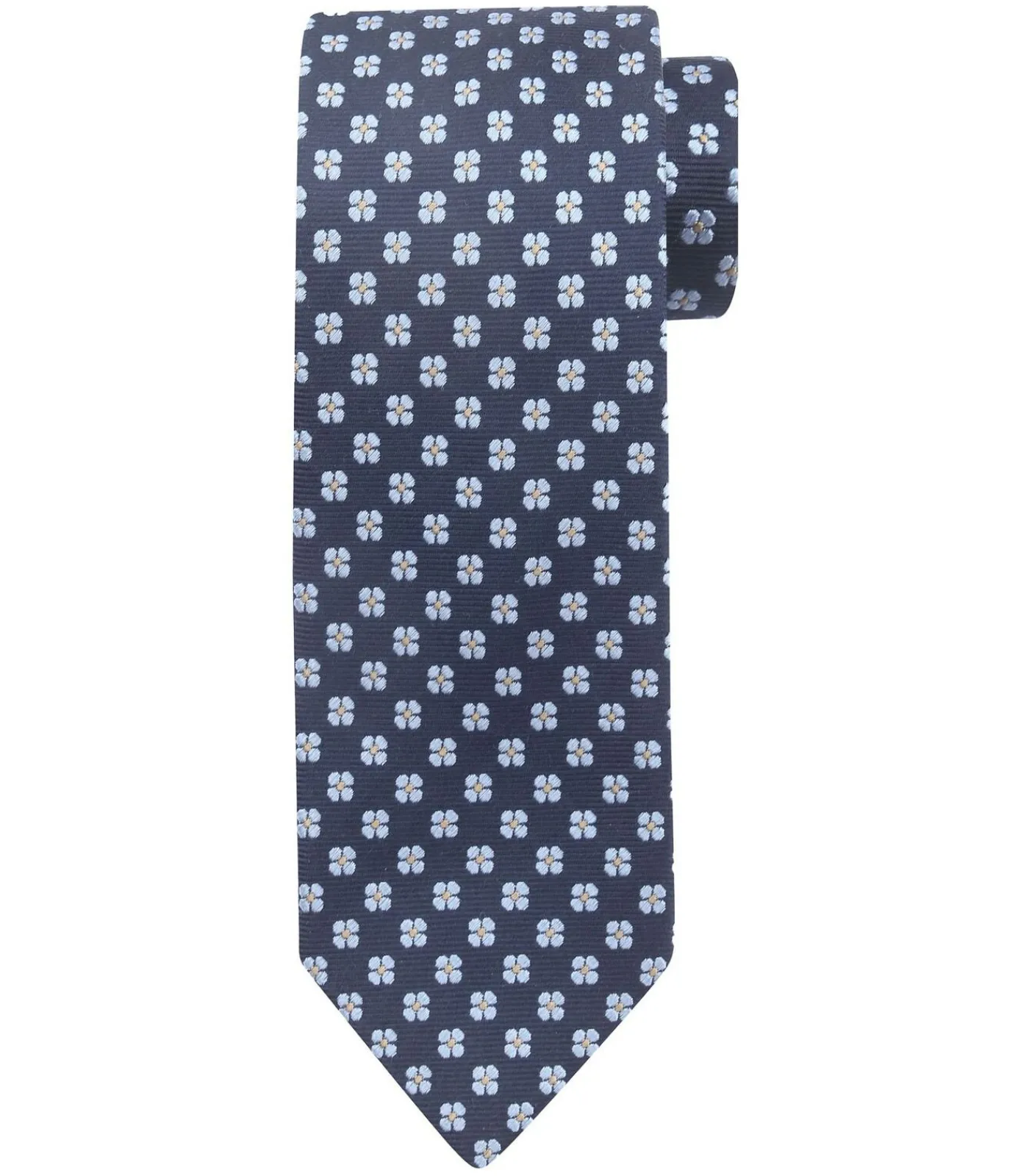 Hot Stropdas Zijde Bloem Navy Heren Kostuums & Blazers